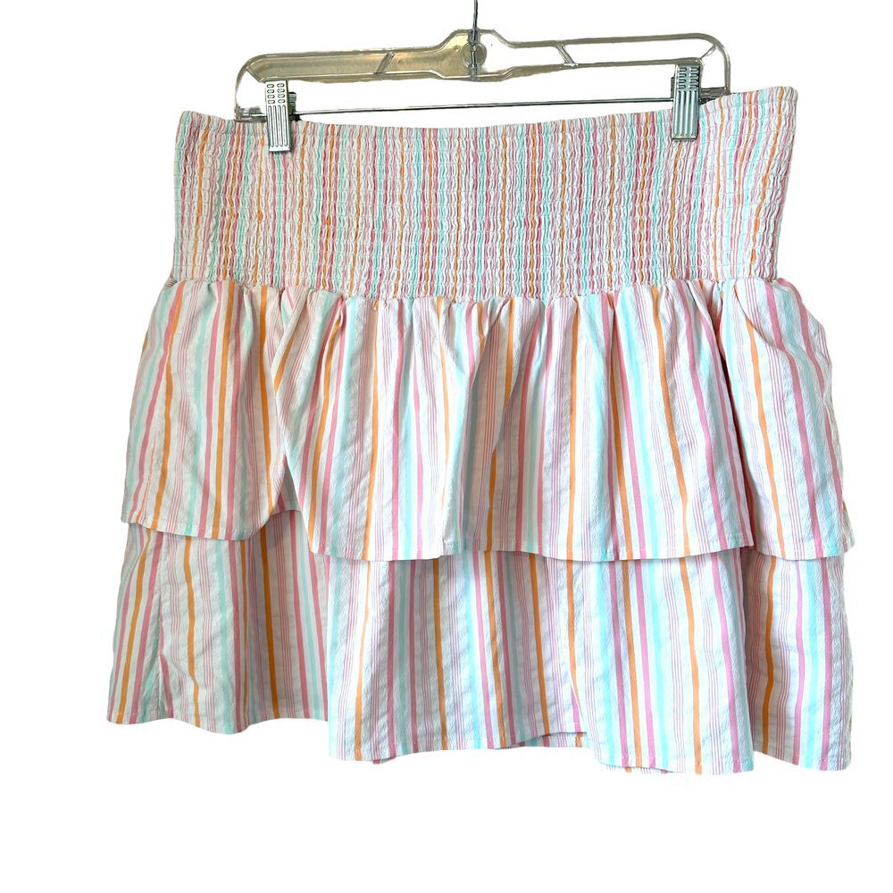 Vineyard Vines Performance New Harbor Smocked Skirt in Neon Rose Size XL‎